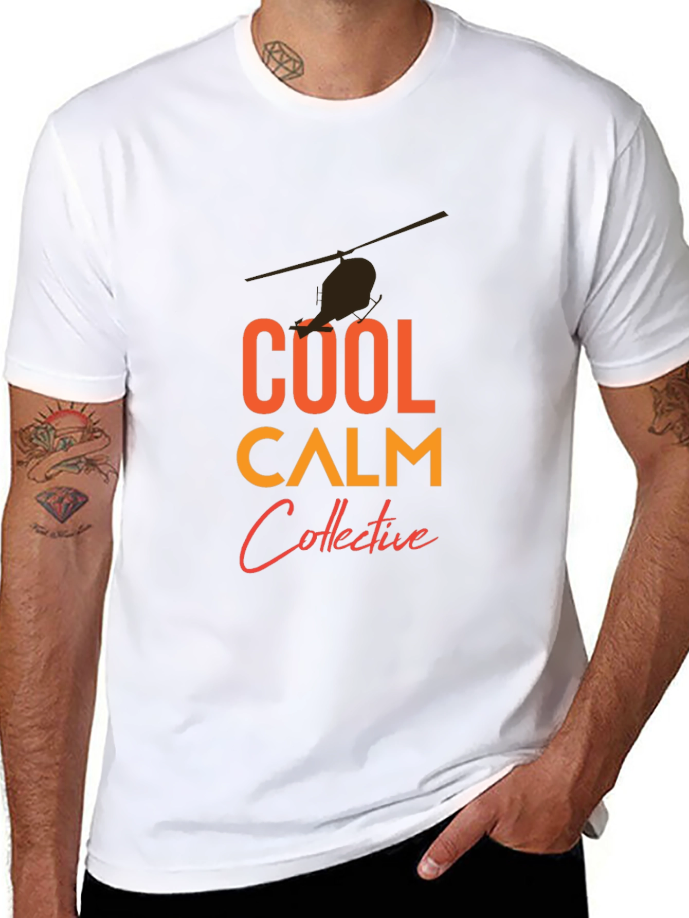 Cool Calm Collective T-Shirt - Helicopter Graphic