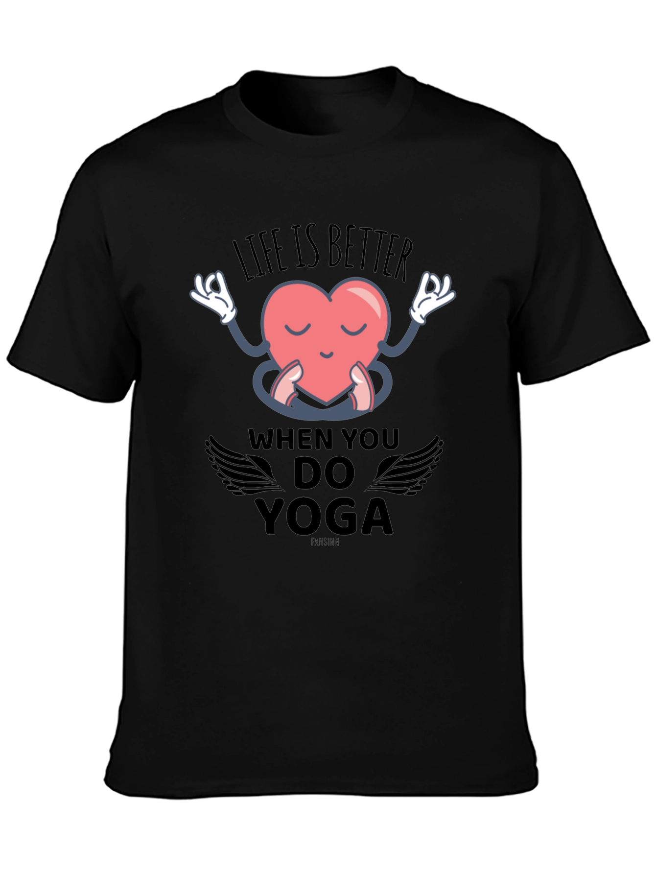Life is Better Yoga Heart T-Shirt