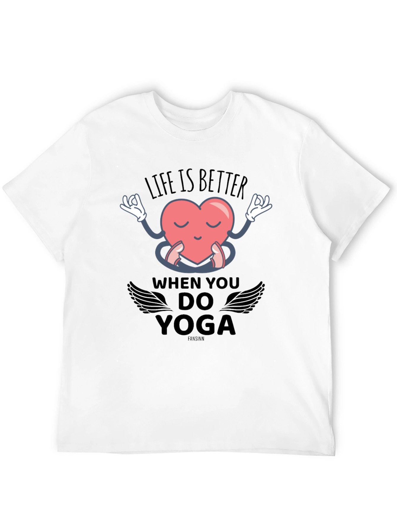 Life is Better Yoga Heart T-Shirt