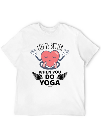 Life is Better Yoga Heart T-Shirt
