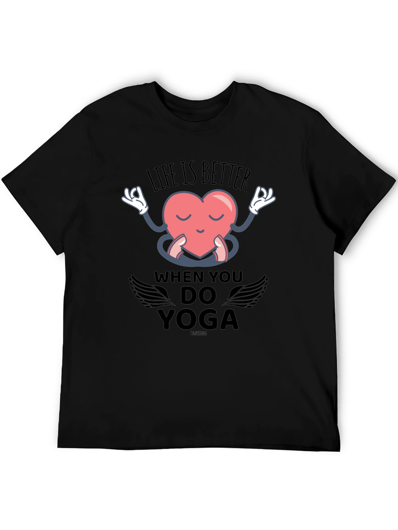 Life is Better Yoga Heart T-Shirt