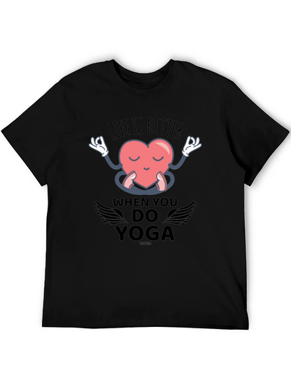 Life is Better Yoga Heart T-Shirt