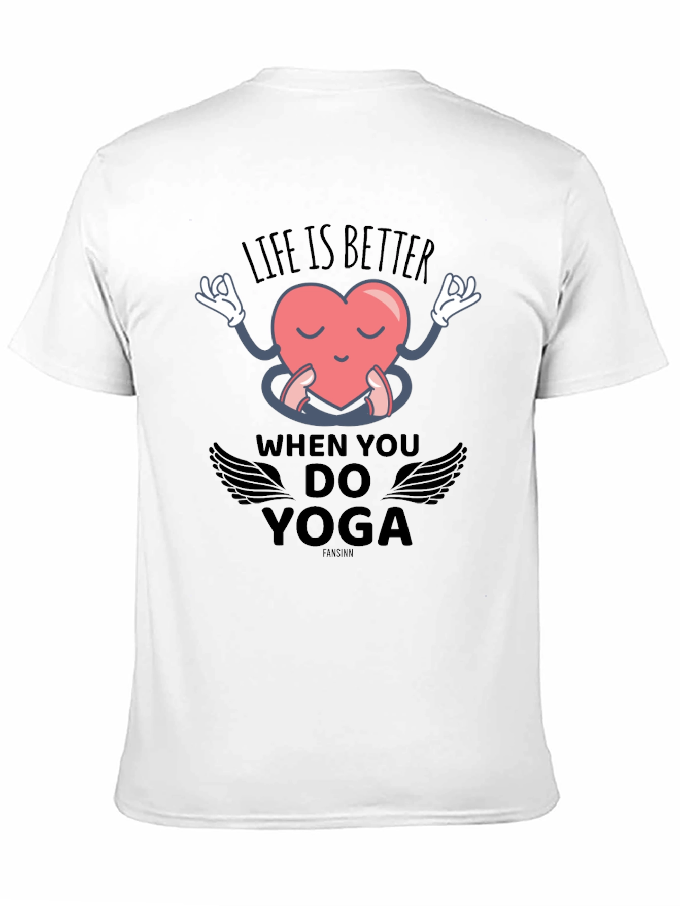 Life is Better Yoga Heart T-Shirt
