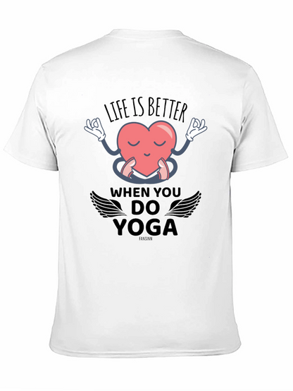 Life is Better Yoga Heart T-Shirt