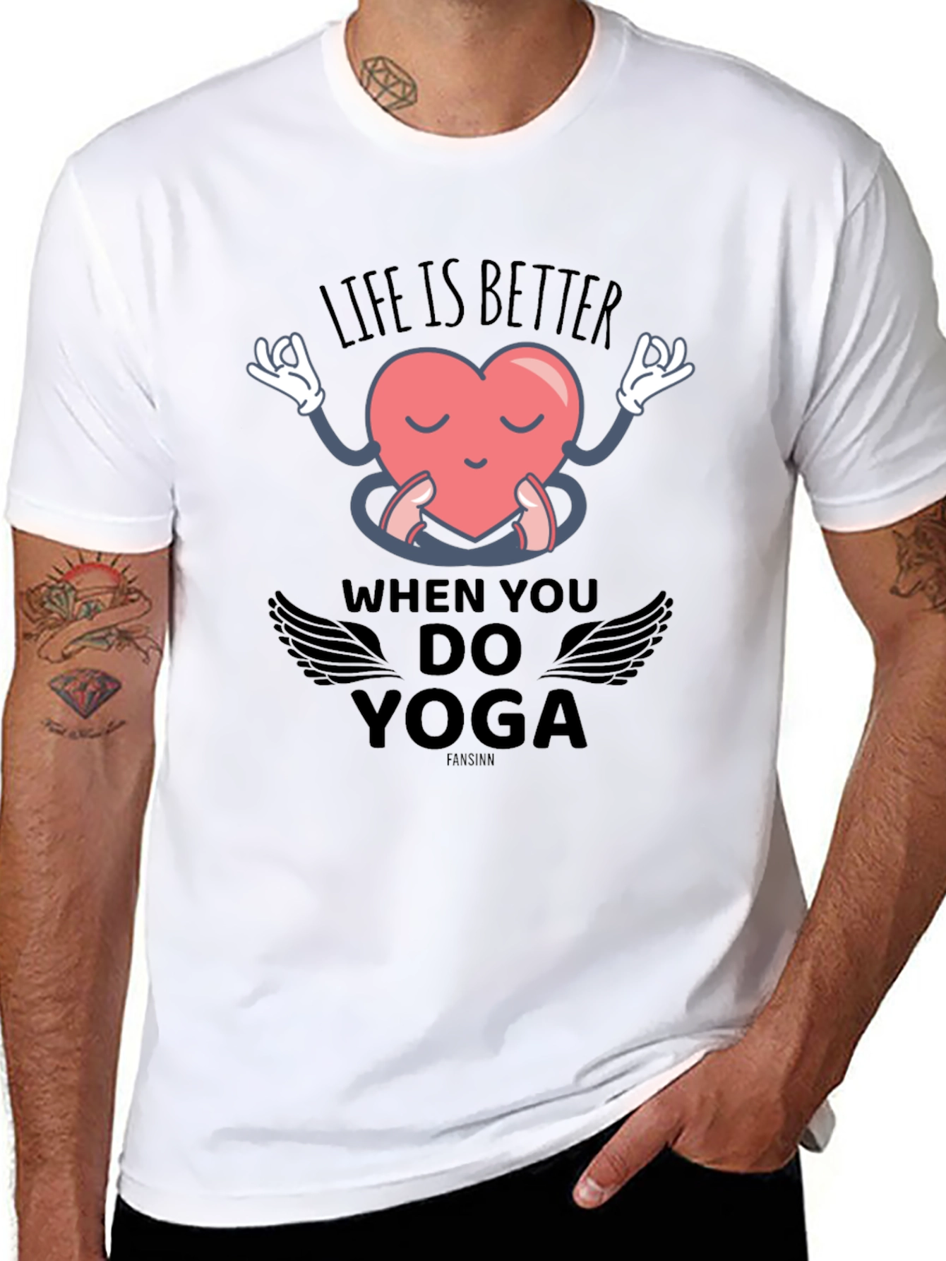 Life is Better Yoga Heart T-Shirt