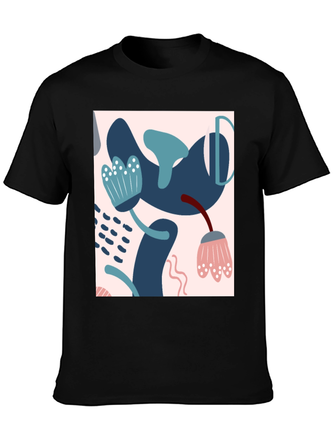 Abstract Art Black T-Shirt