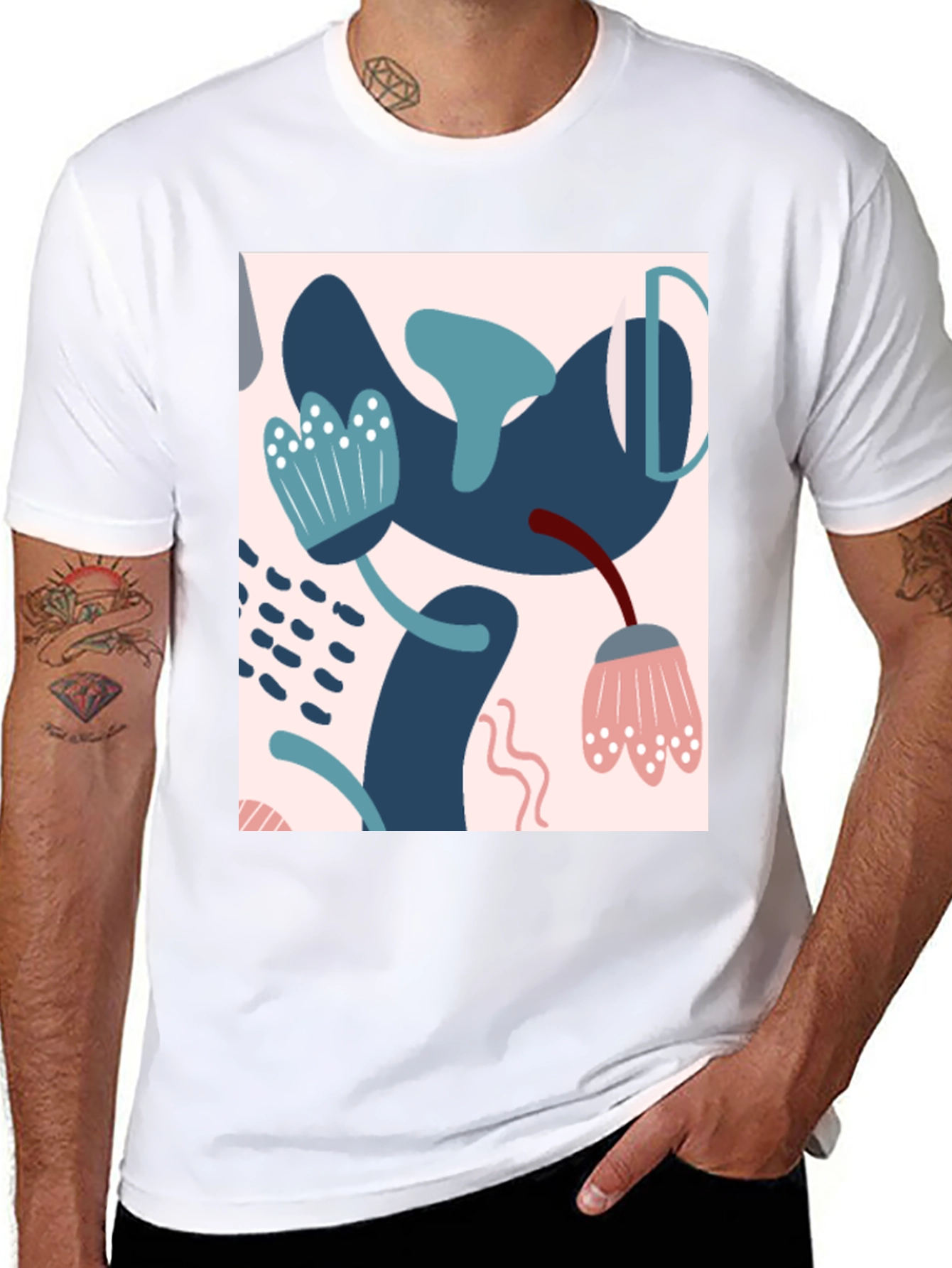 Abstract Art Black T-Shirt