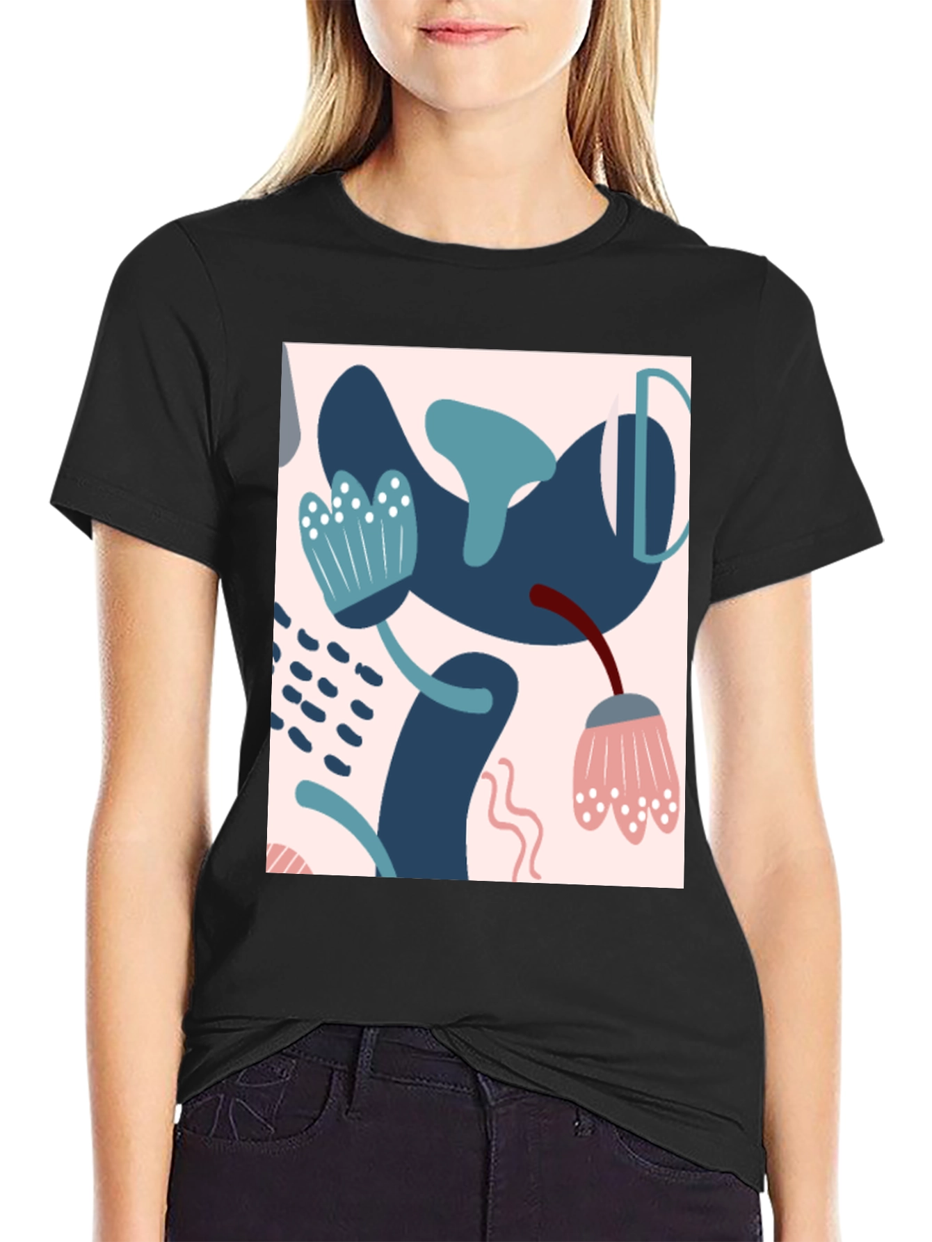 Abstract Art Black T-Shirt