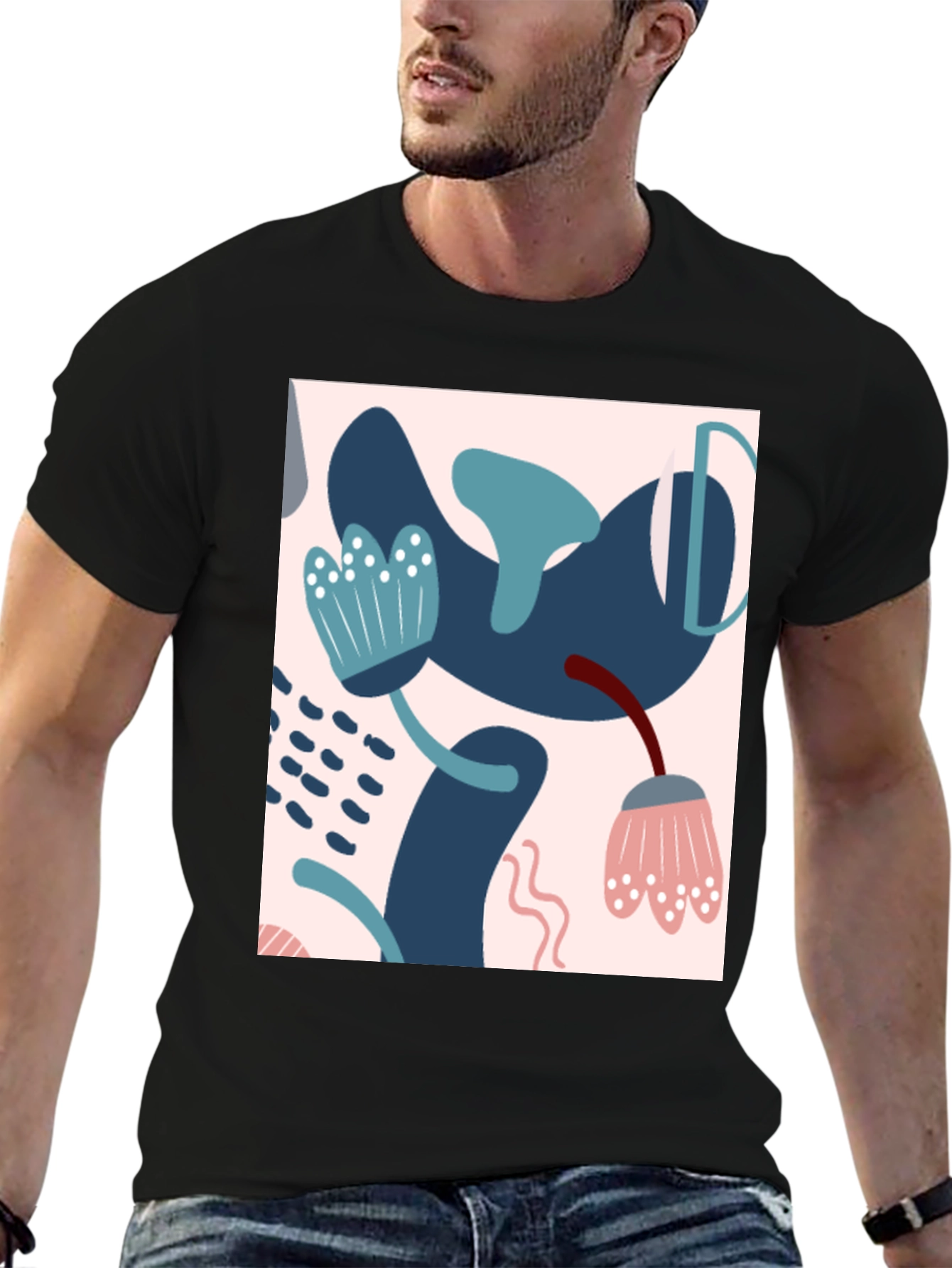 Abstract Art Black T-Shirt