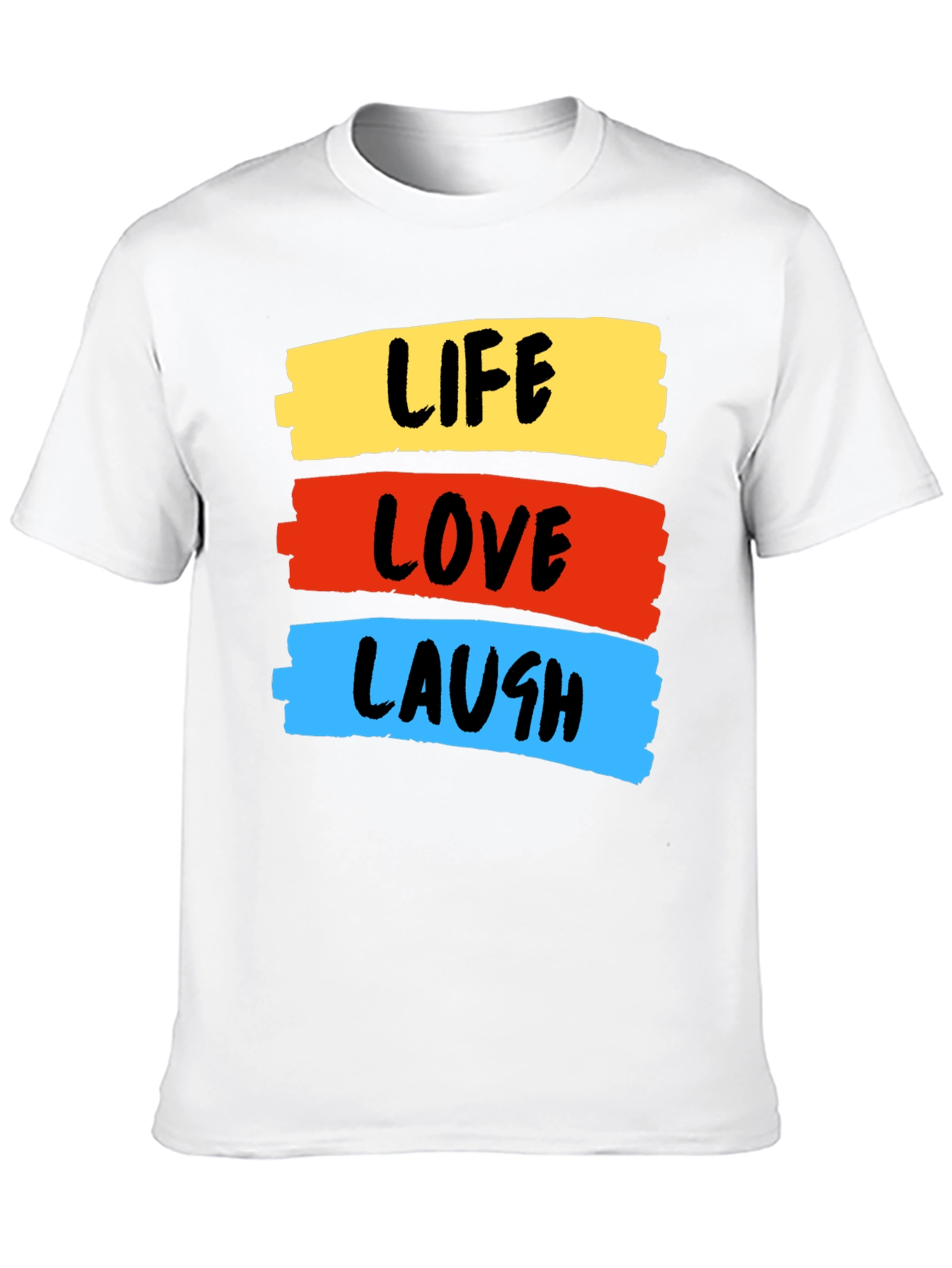 Life Love Laugh Graphic Tee - Stylish Black T-Shirt