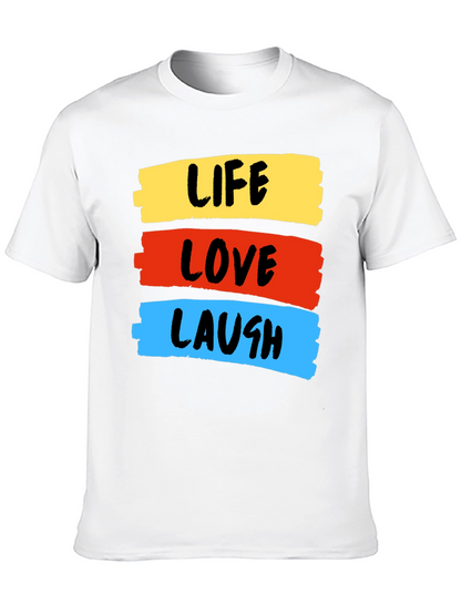 Life Love Laugh Graphic Tee - Stylish Black T-Shirt