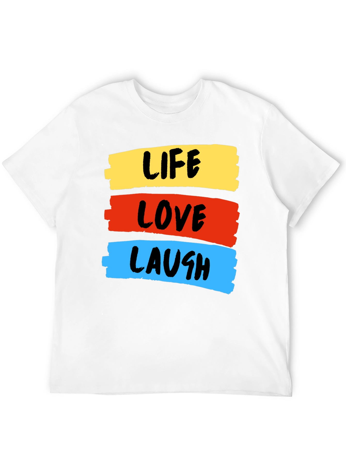 Life Love Laugh Graphic Tee - Stylish Black T-Shirt