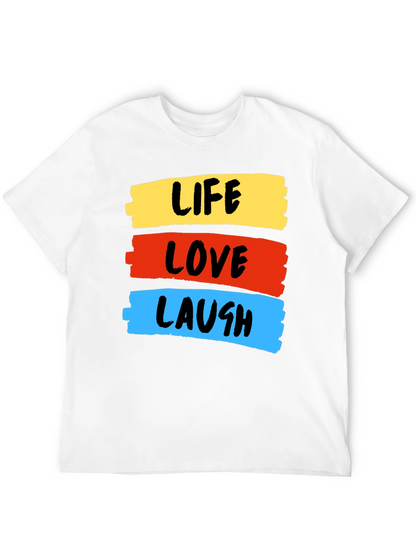 Life Love Laugh Graphic Tee - Stylish Black T-Shirt
