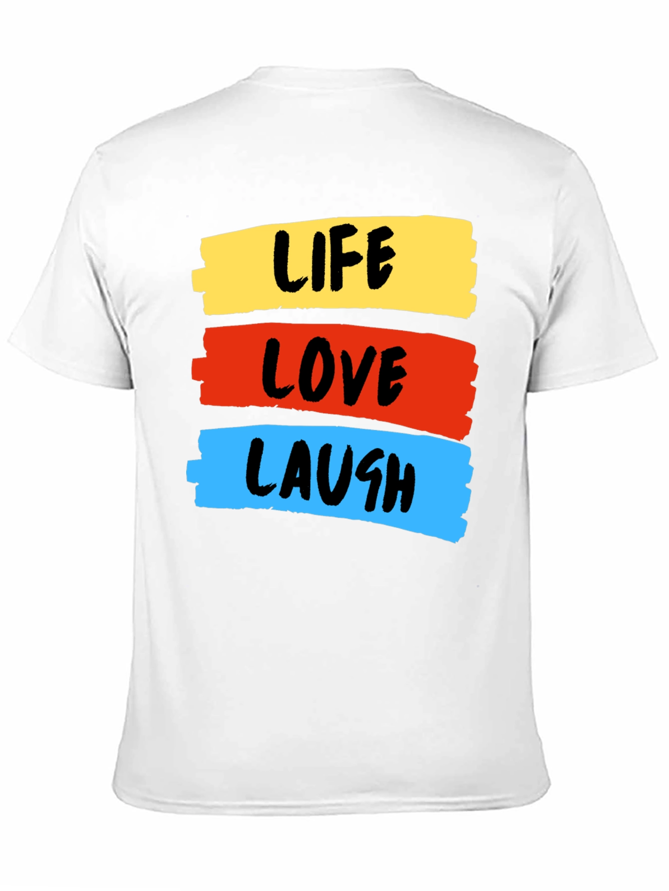 Life Love Laugh Graphic Tee - Stylish Black T-Shirt