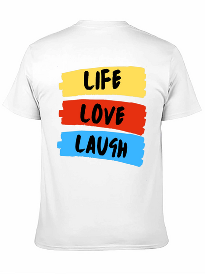 Life Love Laugh Graphic Tee - Stylish Black T-Shirt