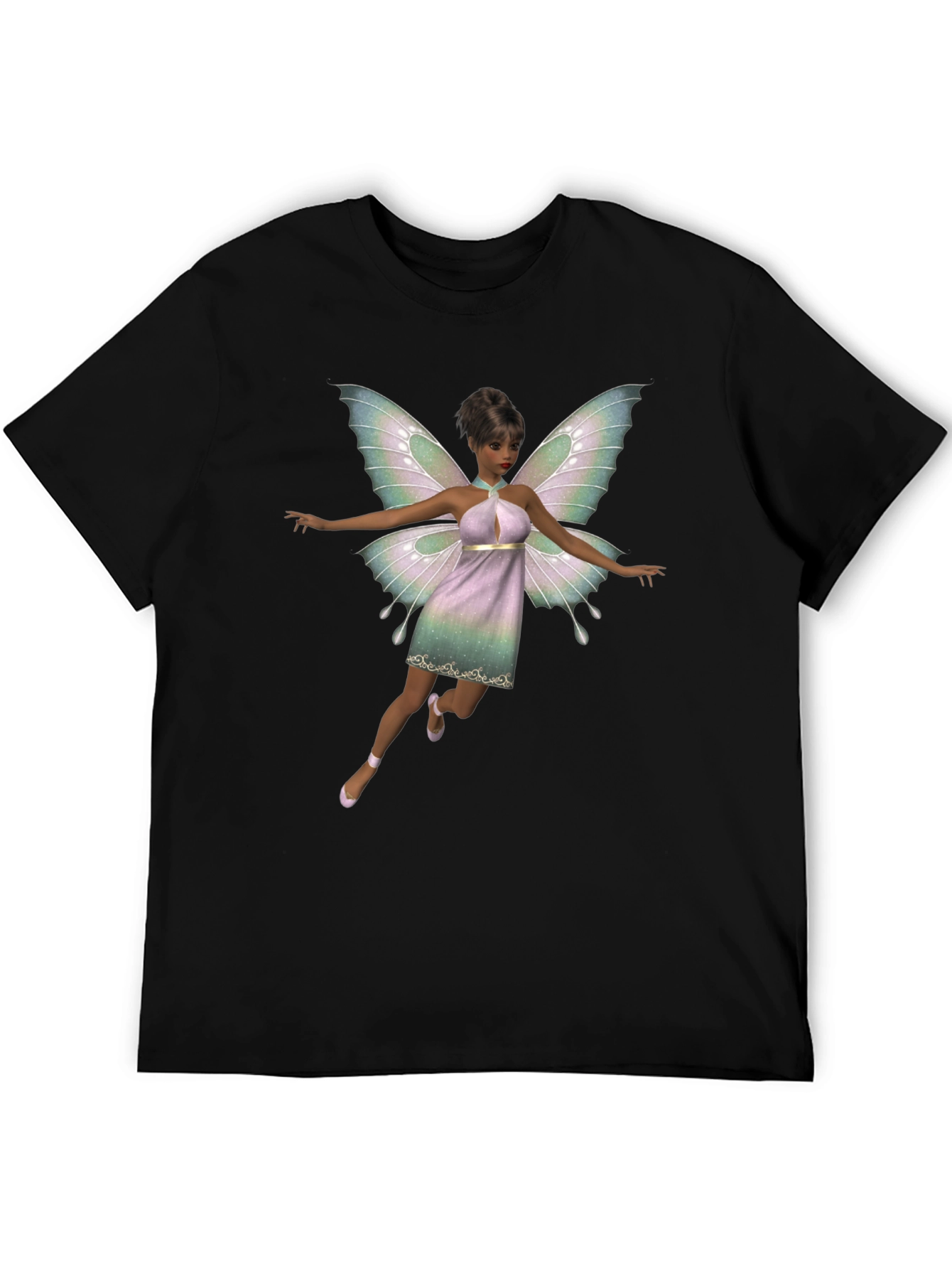 Fairy Graphic Black T-Shirt for Men