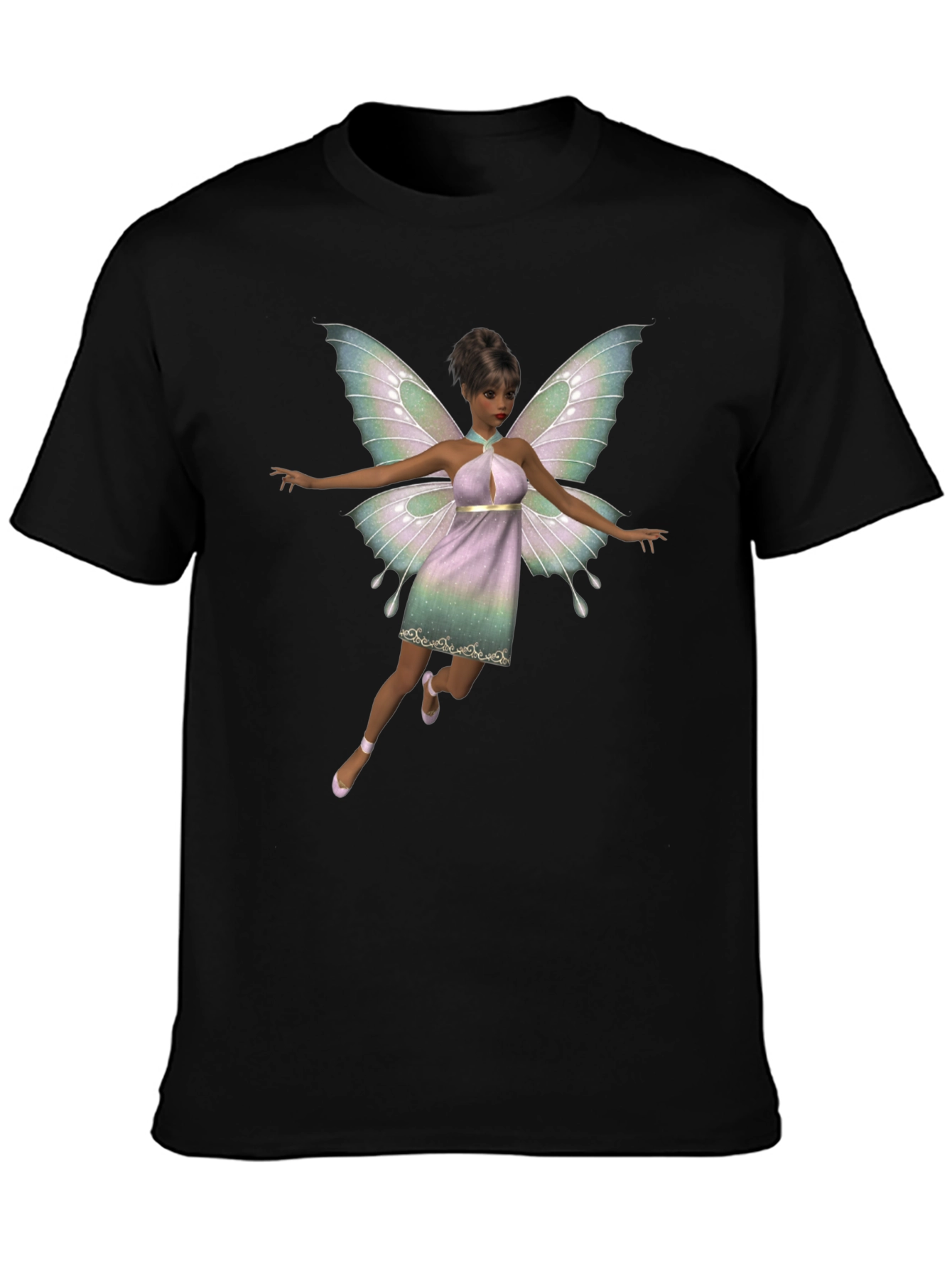 Fairy Graphic Black T-Shirt for Men