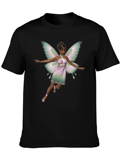 Fairy Graphic Black T-Shirt for Men