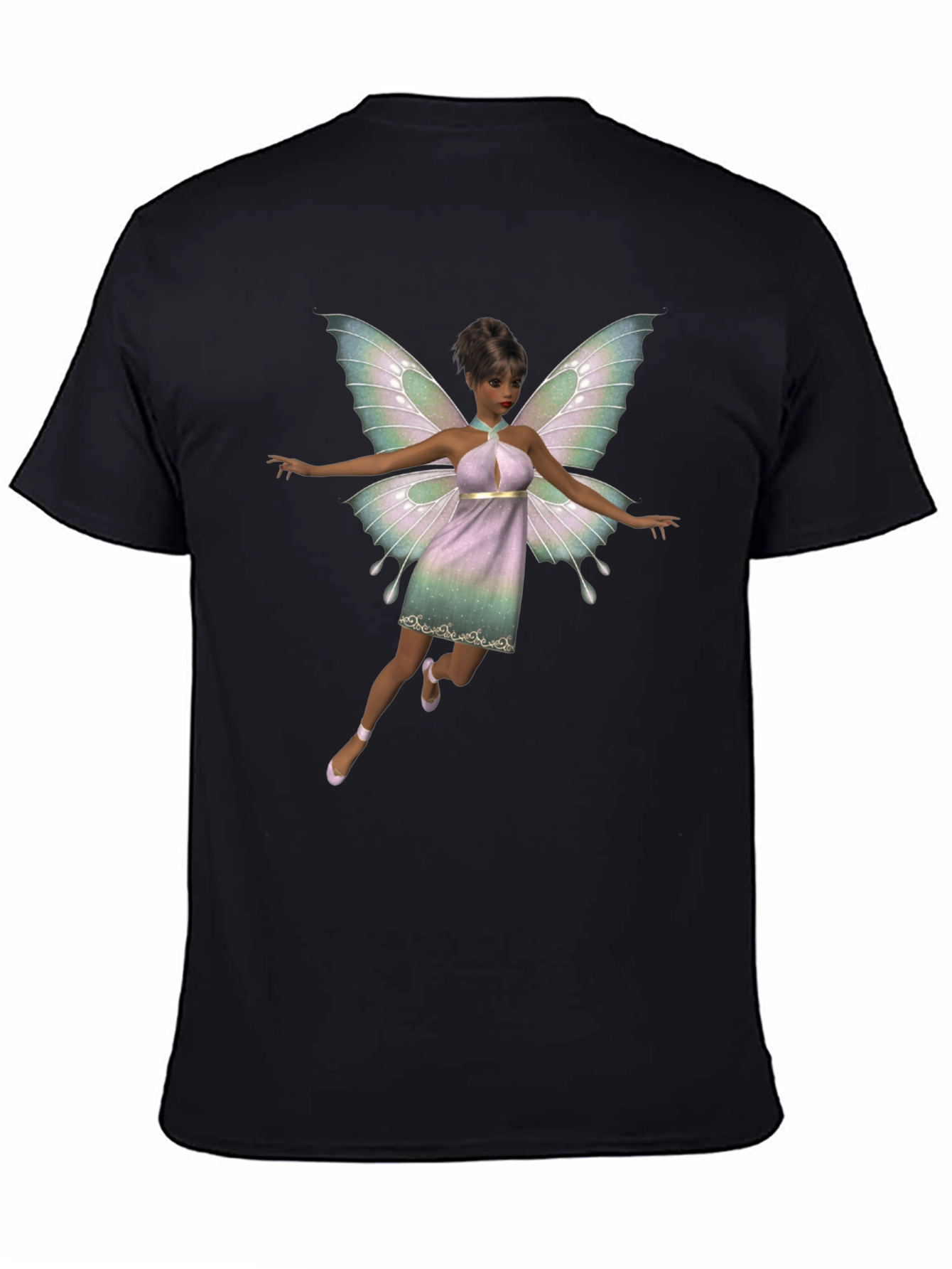 Fairy Graphic Black T-Shirt for Men