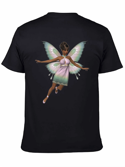 Fairy Graphic Black T-Shirt for Men