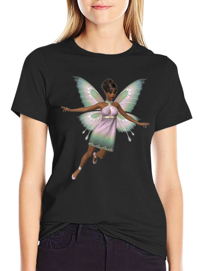 Fairy Graphic Black T-Shirt for Men