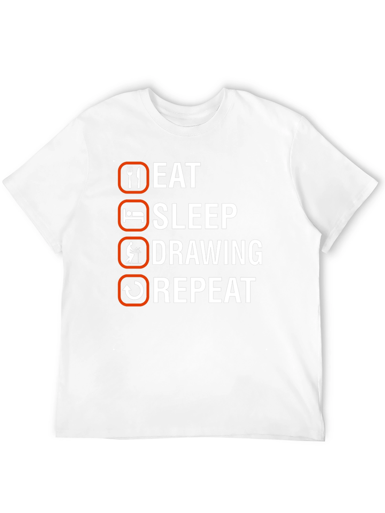 Eat Sleep Drawing Repeat Graphic Tee