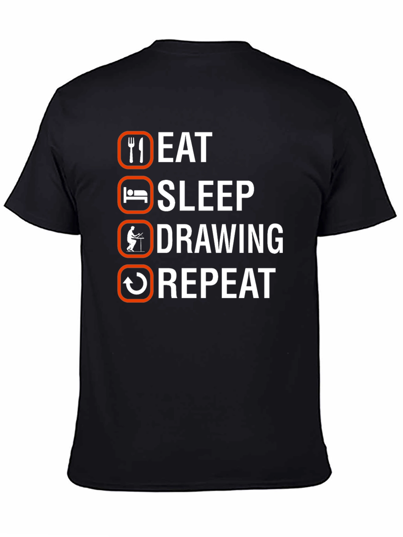 Eat Sleep Drawing Repeat Graphic Tee