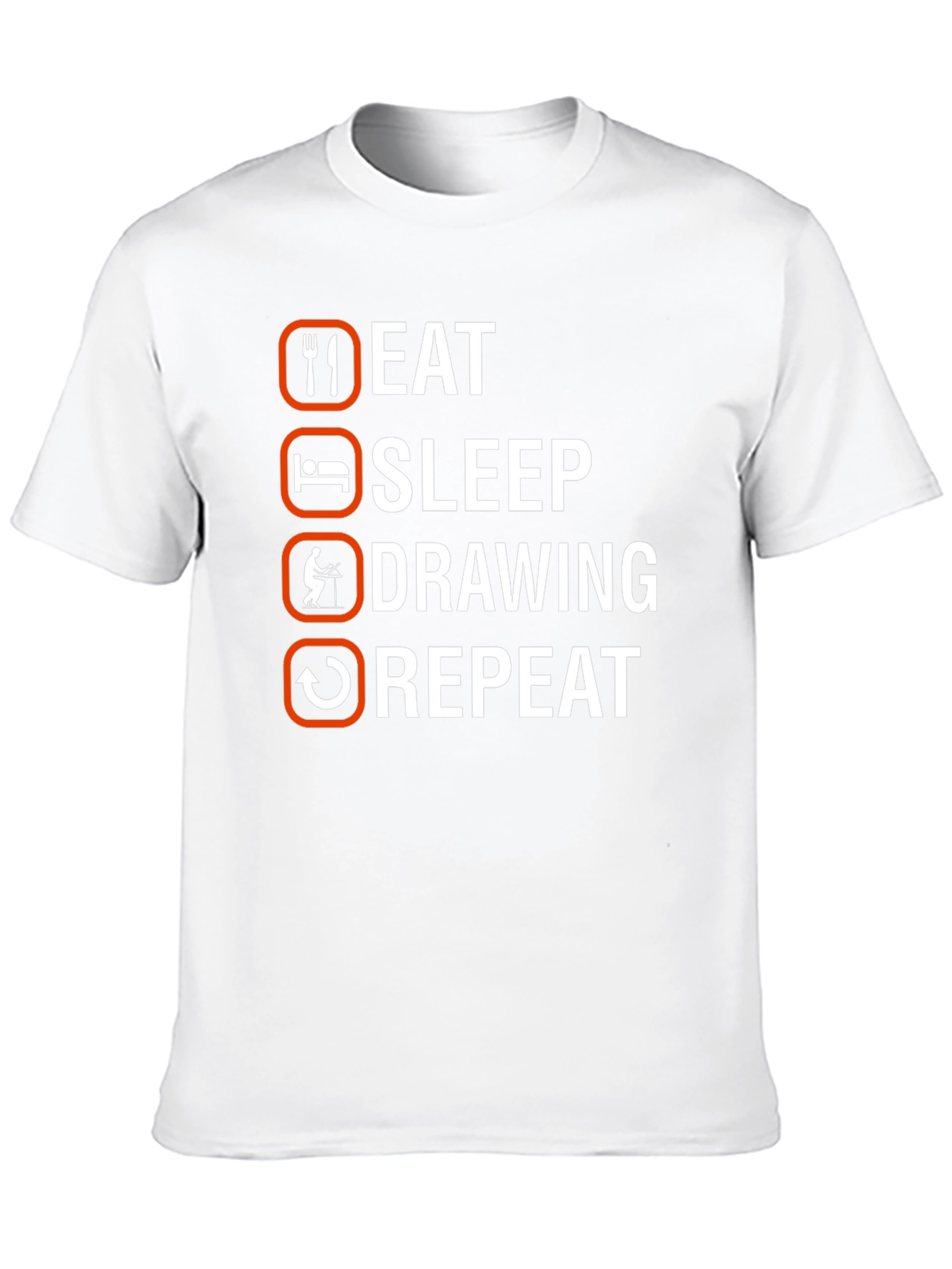 Eat Sleep Drawing Repeat Graphic Tee