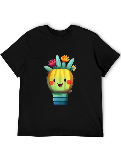 Cute Cactus T-Shirt - Smiling Plant Graphic Tee