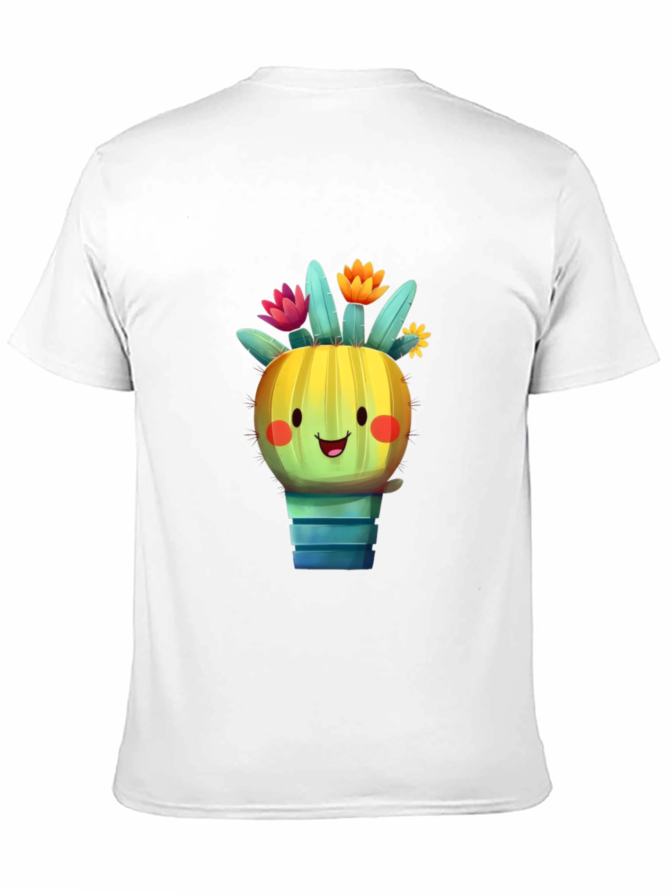 Cute Cactus T-Shirt - Smiling Plant Graphic Tee