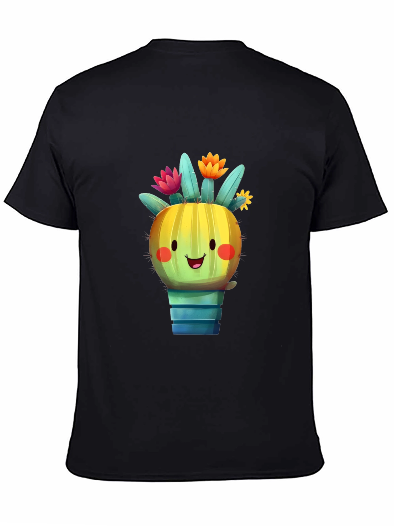 Cute Cactus T-Shirt - Smiling Plant Graphic Tee