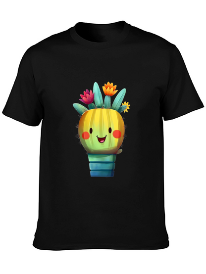 Cute Cactus T-Shirt - Smiling Plant Graphic Tee