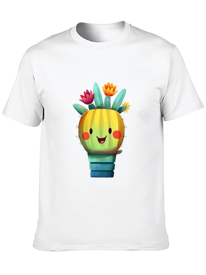 Cute Cactus T-Shirt - Smiling Plant Graphic Tee