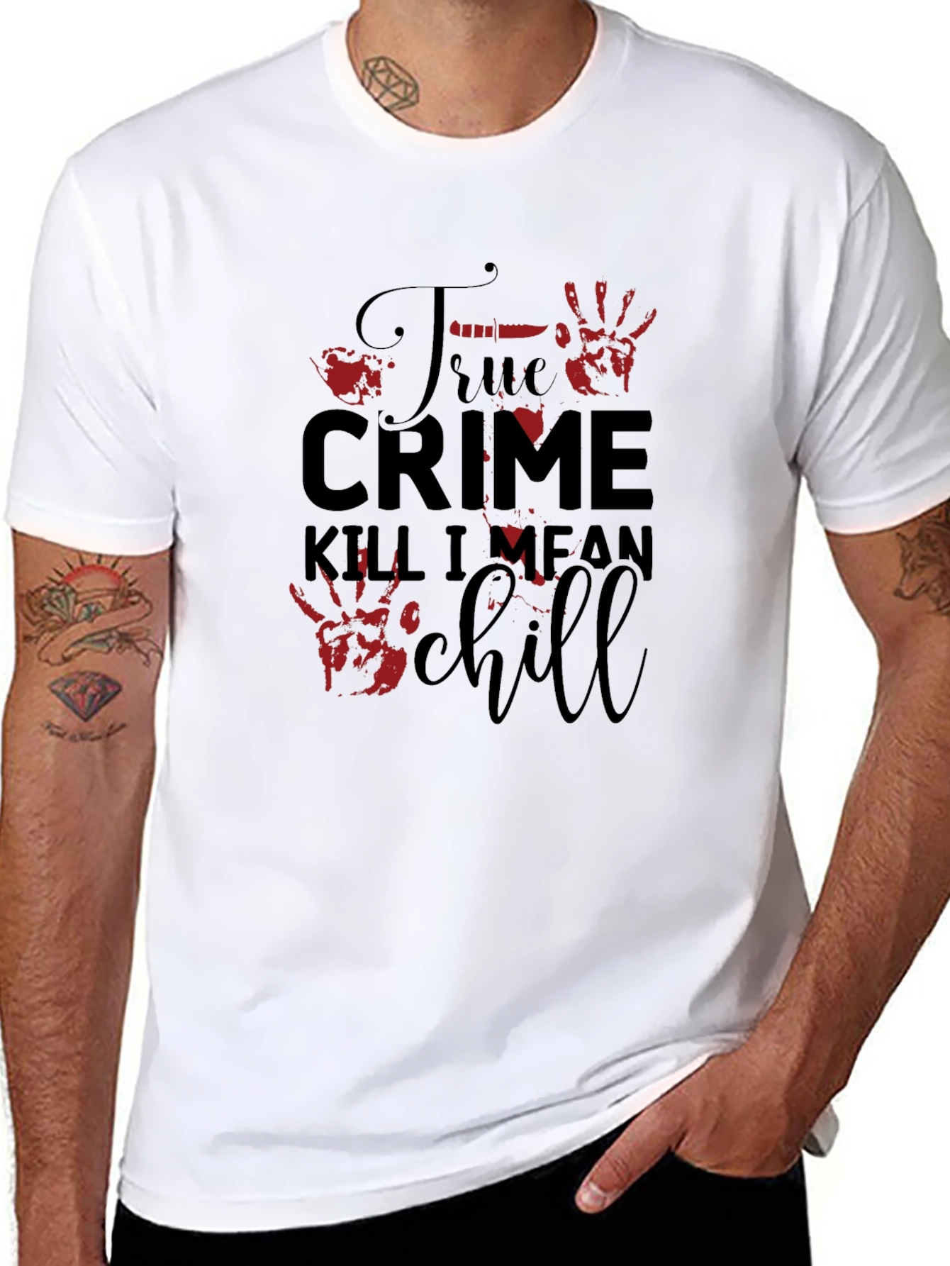 True Crime Kill I Mean Chill Graphic Tee