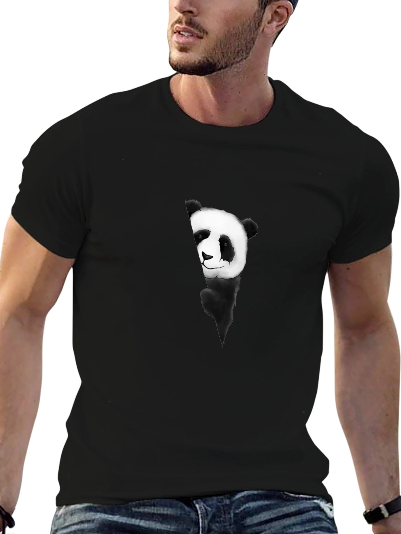 Panda Graphic Black T-Shirt