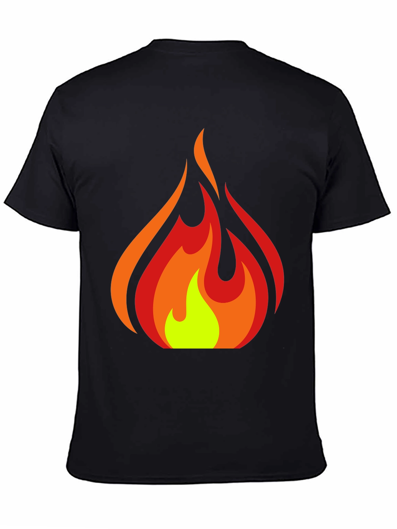 Fiery Graphic Tee - Bold Flame Design