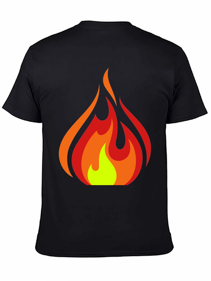 Fiery Graphic Tee - Bold Flame Design