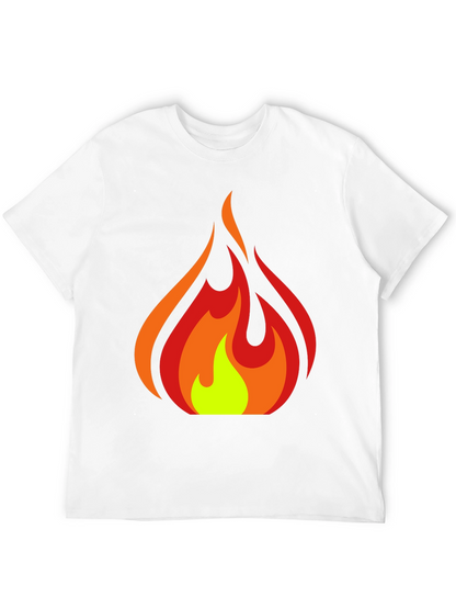 Fiery Graphic Tee - Bold Flame Design