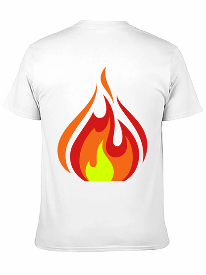 Fiery Graphic Tee - Bold Flame Design
