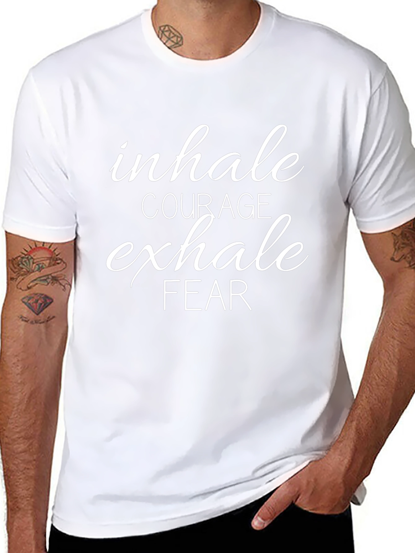 Inhale Courage Exhale Fear Graphic T-Shirt