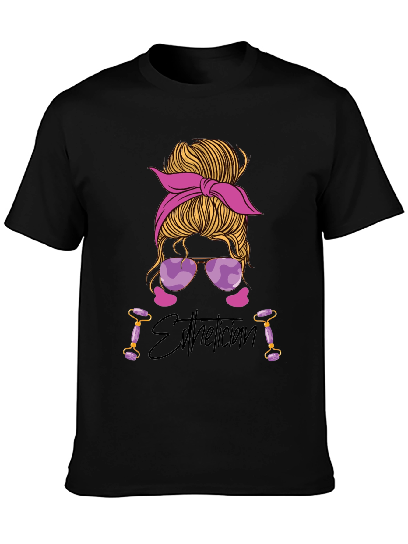 Esthetician Messy Bun T-Shirt