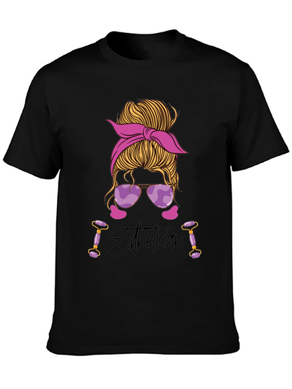 Esthetician Messy Bun T-Shirt