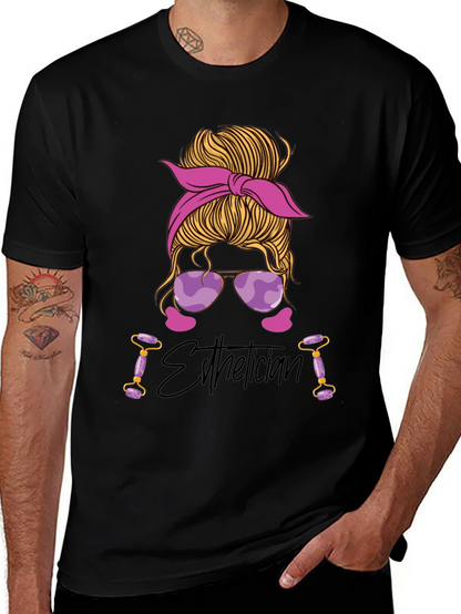 Esthetician Messy Bun T-Shirt
