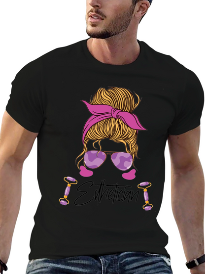 Esthetician Messy Bun T-Shirt