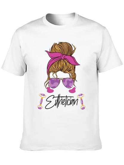 Esthetician Messy Bun T-Shirt