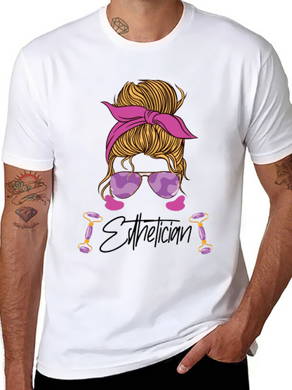 Esthetician Messy Bun T-Shirt