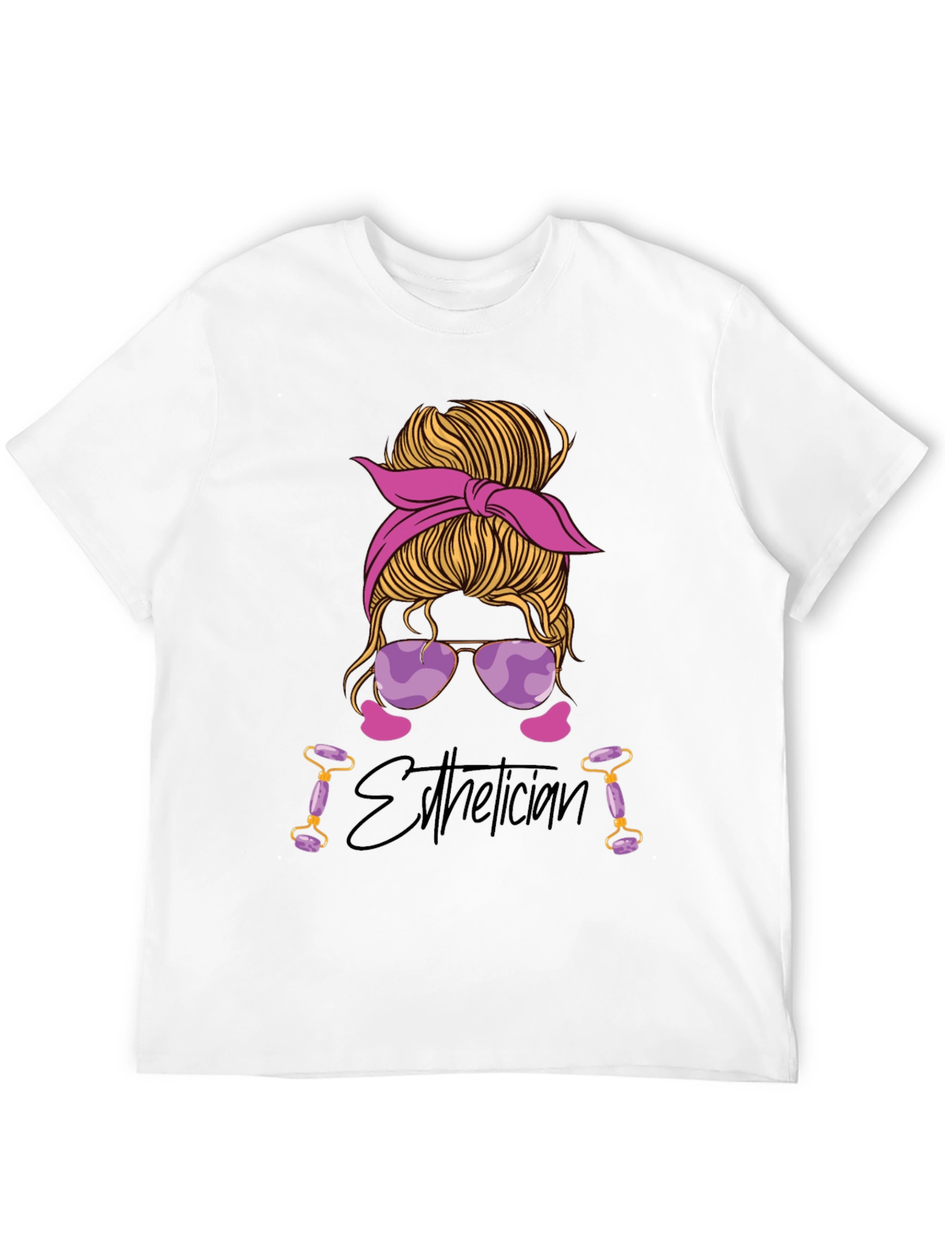 Esthetician Messy Bun T-Shirt