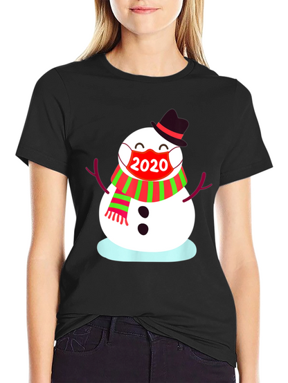 Festive 2020 Snowman Mask T-Shirt