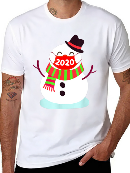 Festive 2020 Snowman Mask T-Shirt