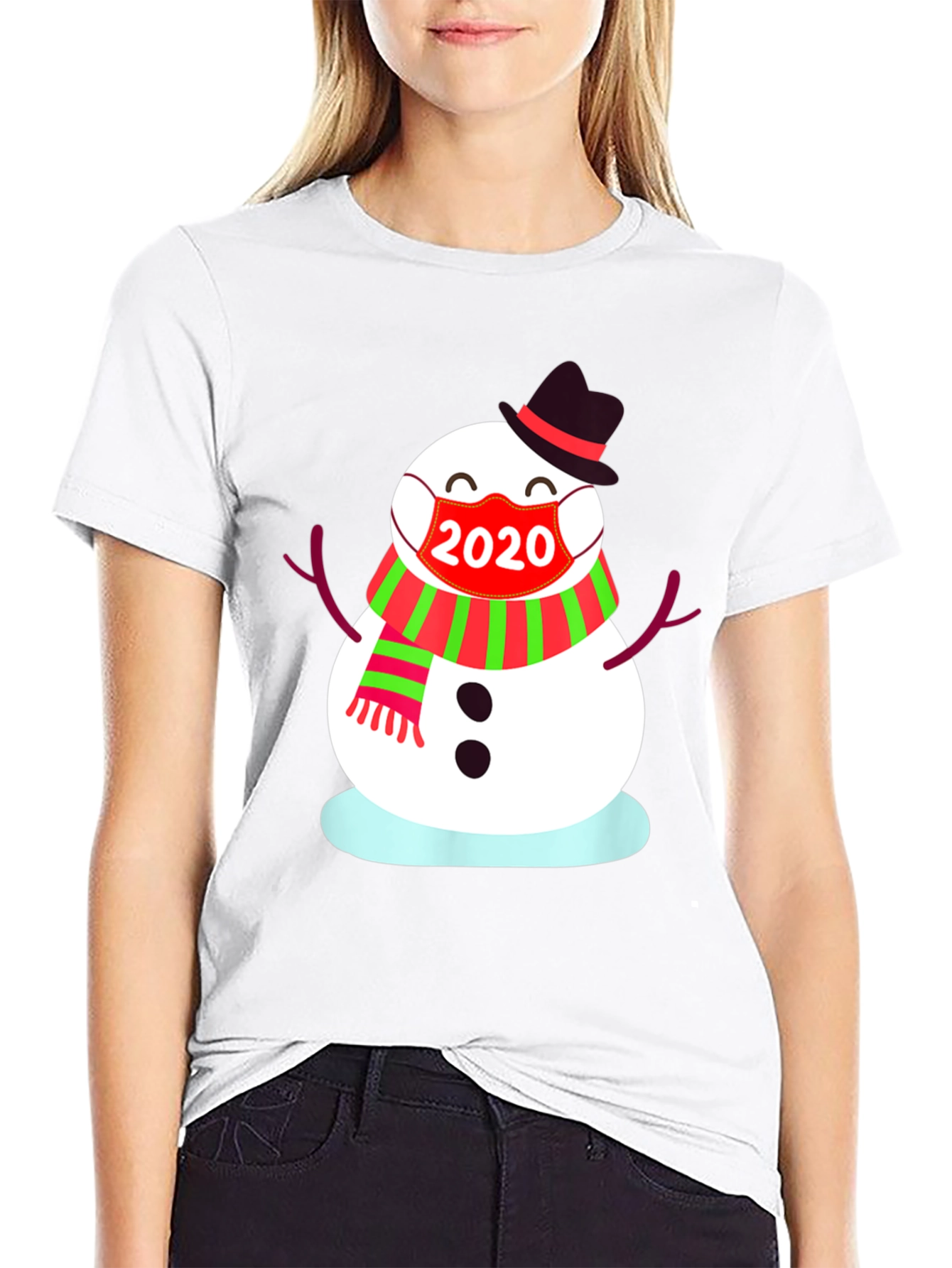 Festive 2020 Snowman Mask T-Shirt